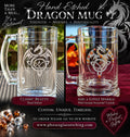 Dragon hand-etched mug classic and Swarovski crystal options