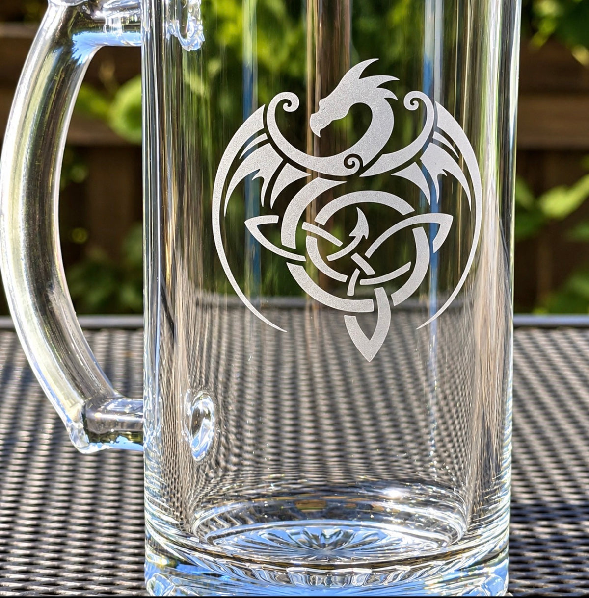 Dragon hand-etched mug classic design