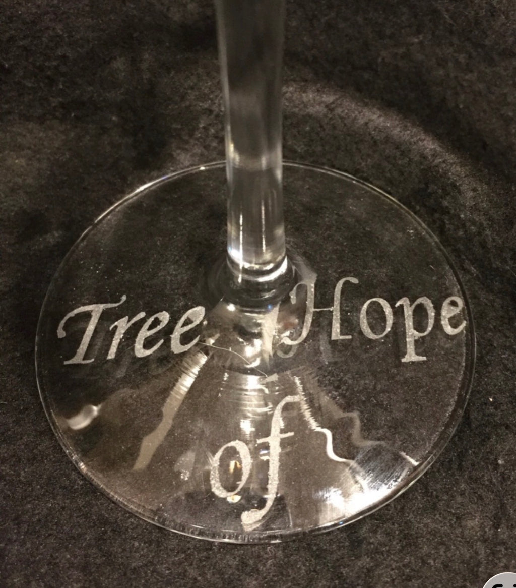 Tree of Hope etched base detail