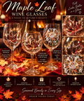 Maple Leaf hand-etched glassware autumn collection